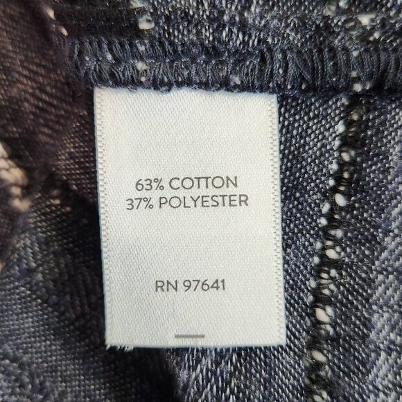 J. Jill Black Stripe Textured Top Size Medium Petite Pure Jill Boxy Stripe Top - Picture 7 of 9